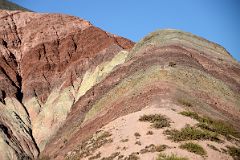 19 Cerro de los Siete Colores The Hill of Seven Colours Close Up Early Morning From Cerro El Porito In Purmamarca